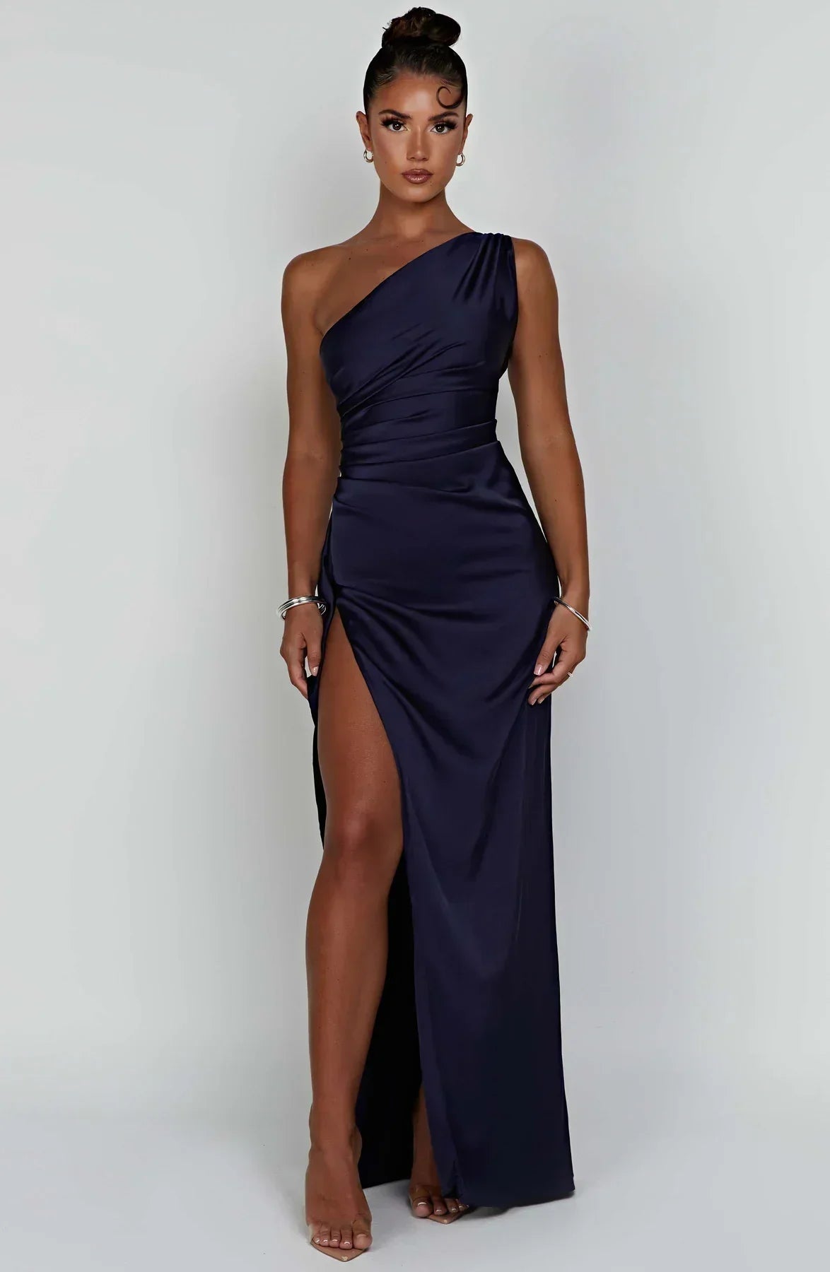 Velanora Luxe Satijnen One-Shoulder Avondjurk