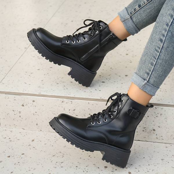 Modara EdgeX Boots – Stoere Enkelhoge Plateau Boots voor Elke Dag