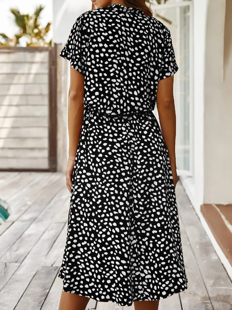 Lena – Comfortabele Zomerjurk met Print