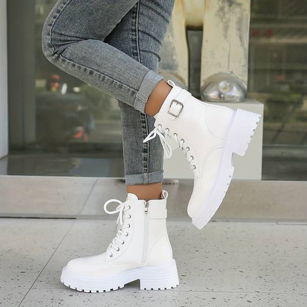 Modara EdgeX Boots – Stoere Enkelhoge Plateau Boots voor Elke Dag