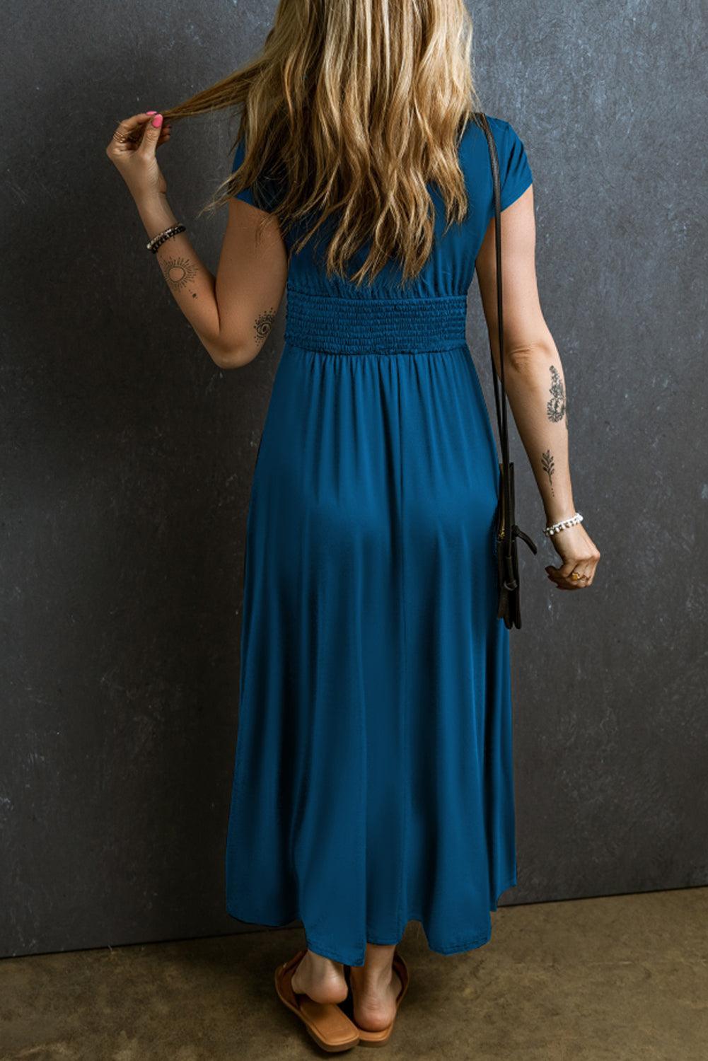 Elegance Maxi Dress – Tijdloze V-hals Chic