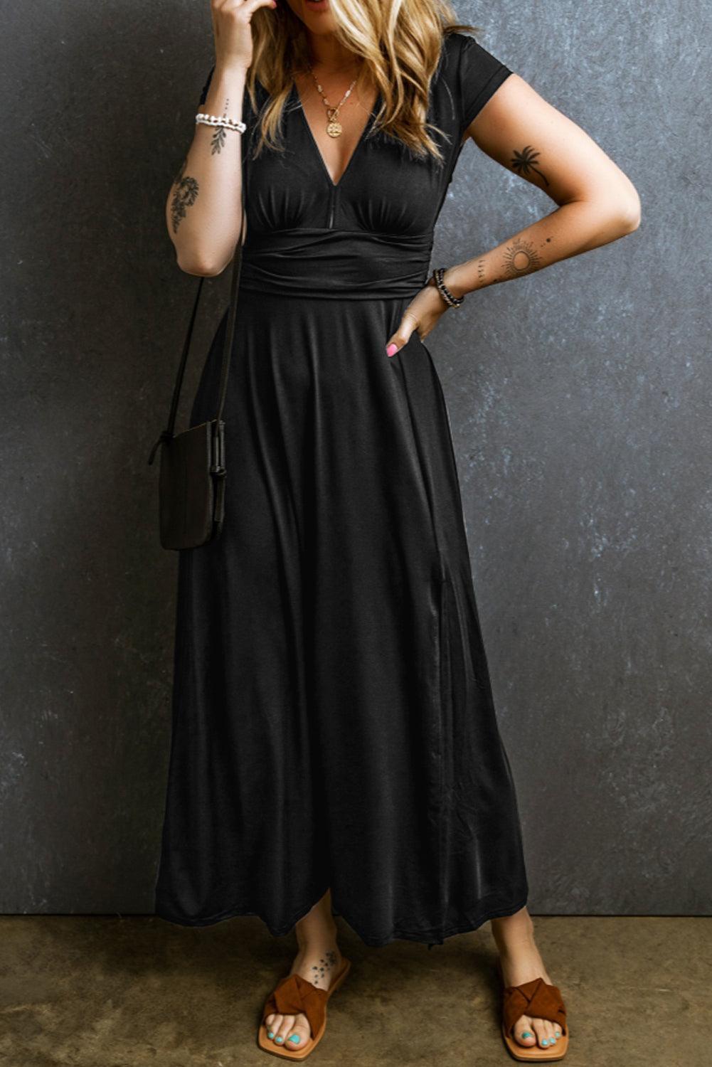 Elegance Maxi Dress – Tijdloze V-hals Chic