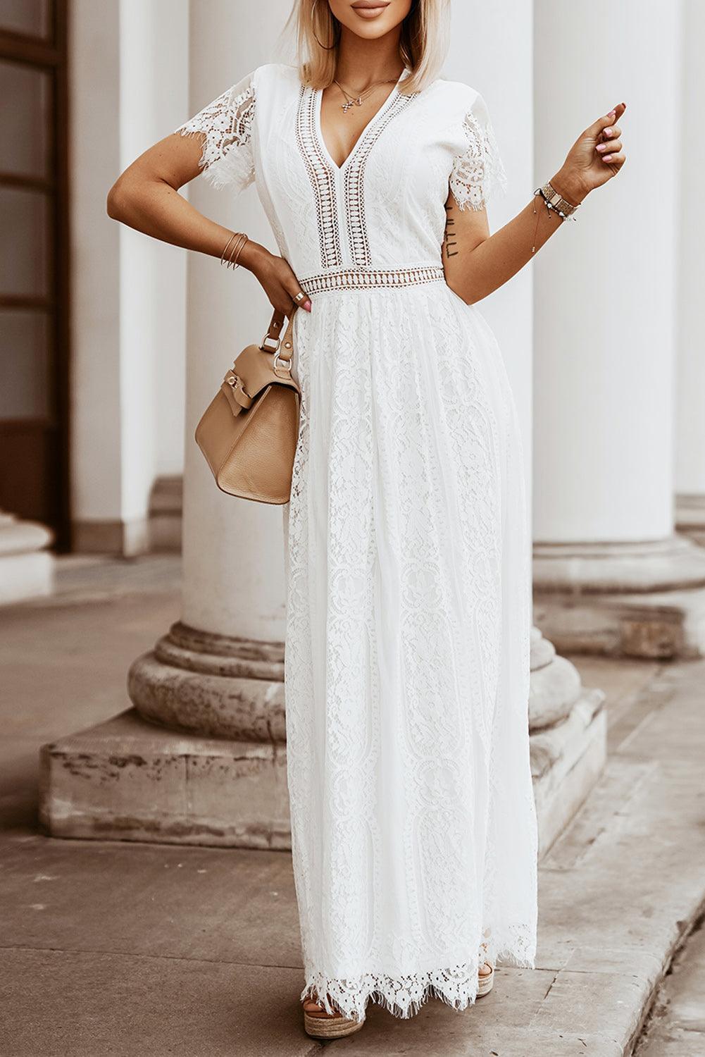 Lace Elegance Maxi – Jouw Statement Jurk voor Speciale Gelegenheden
