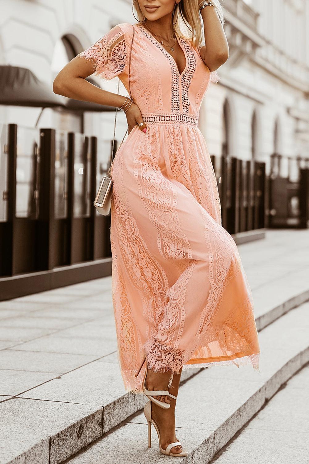 Lace Elegance Maxi – Jouw Statement Jurk voor Speciale Gelegenheden