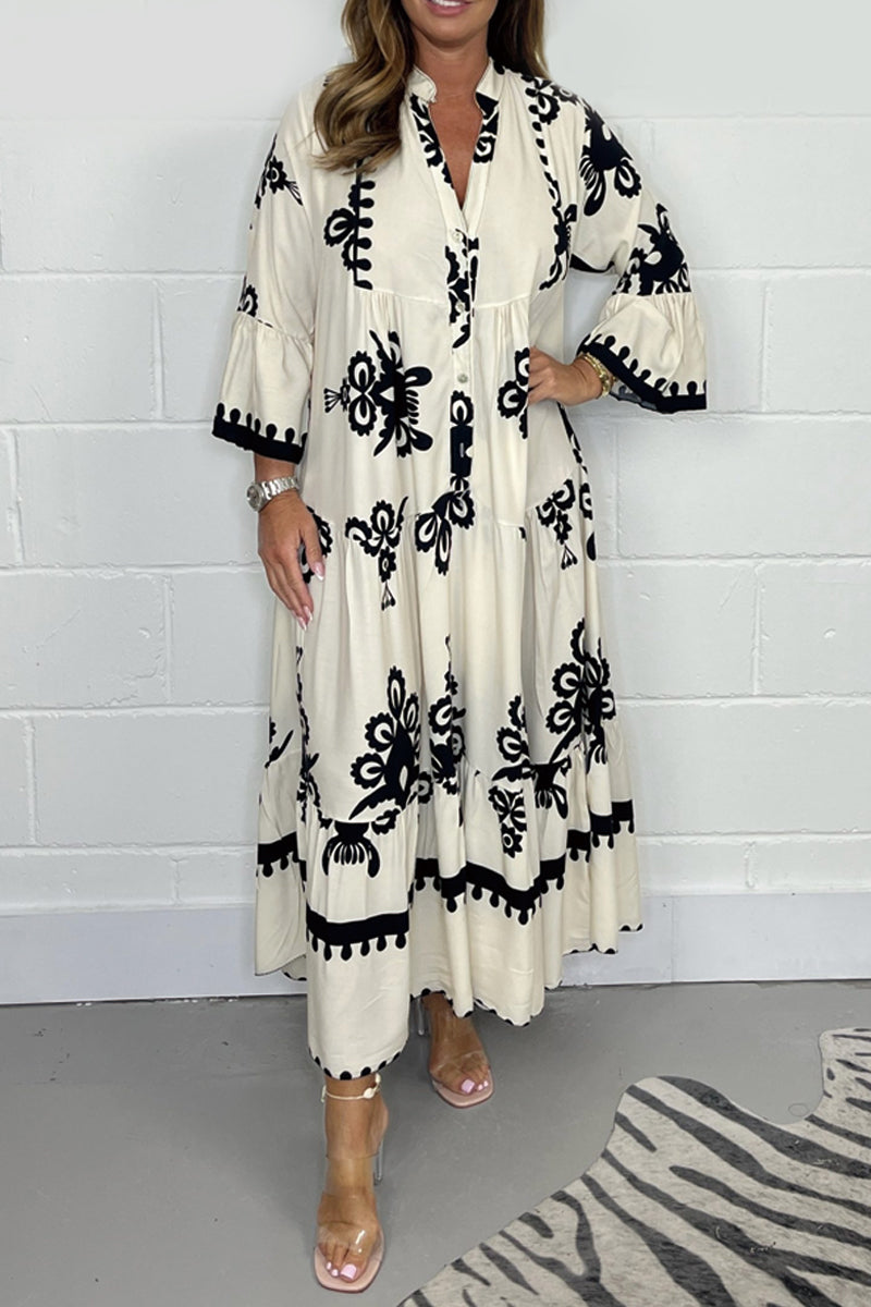 Freya - Zachte Print Jurk