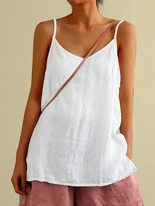 Eva – Coastal Breeze Linen Top