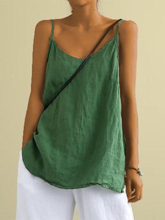 Eva – Coastal Breeze Linen Top