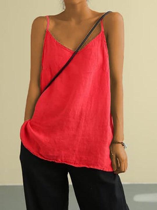 Eva – Coastal Breeze Linen Top
