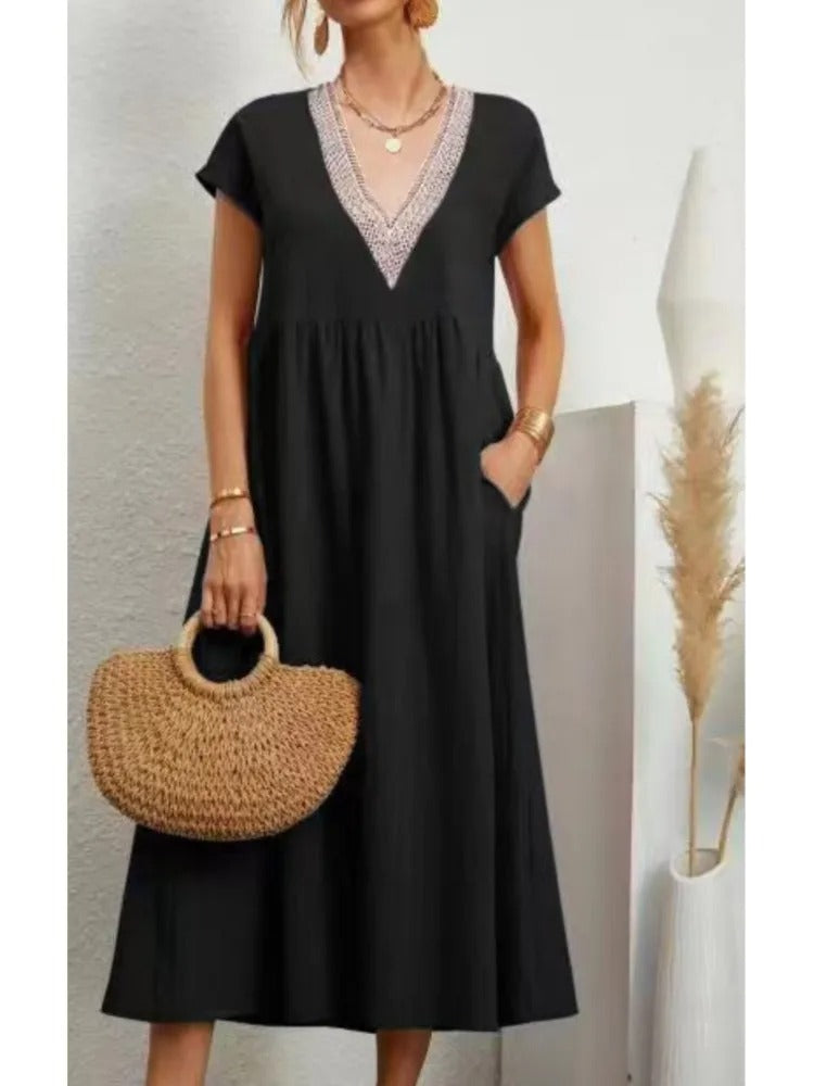 Zara – Comfort Fit V-Hals Jurk