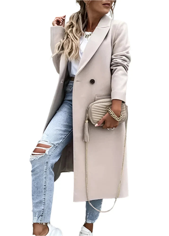 Elysia – Luxe Wollen Winterjas voor Dames