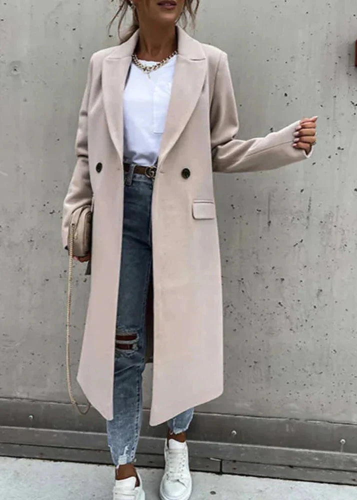 Elysia – Luxe Wollen Winterjas voor Dames