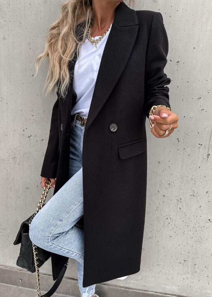 Elysia – Luxe Wollen Winterjas voor Dames