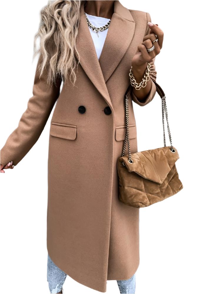 Elysia – Luxe Wollen Winterjas voor Dames