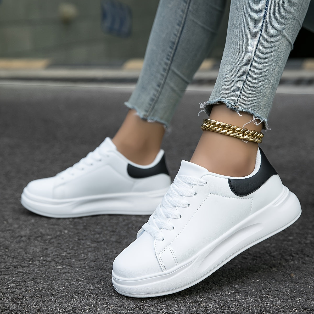 LumaStep – Witte leren damessneakers, licht & stijlvol