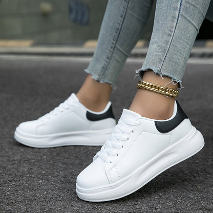 LumaStep – Witte leren damessneakers, licht & stijlvol