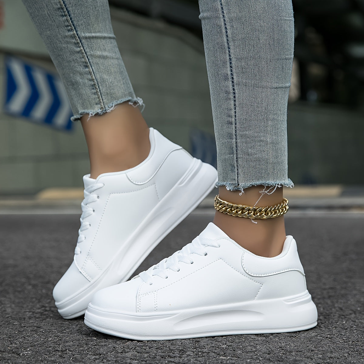 LumaStep – Witte leren damessneakers, licht & stijlvol