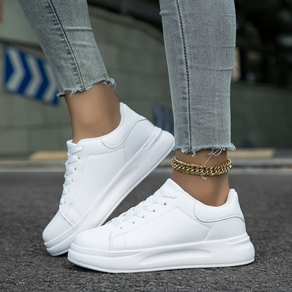 LumaStep – Witte leren damessneakers, licht & stijlvol