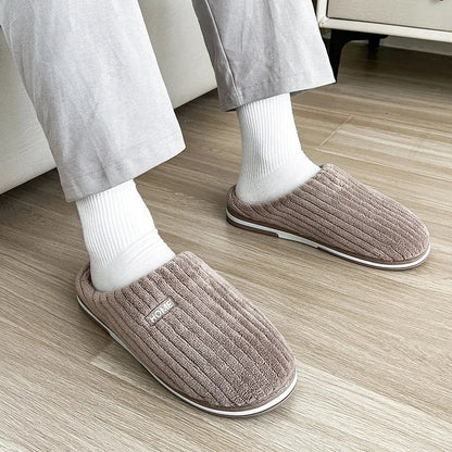Dames Pantoffels in Ribstof - Comfortabele Slippers met Warme Voering