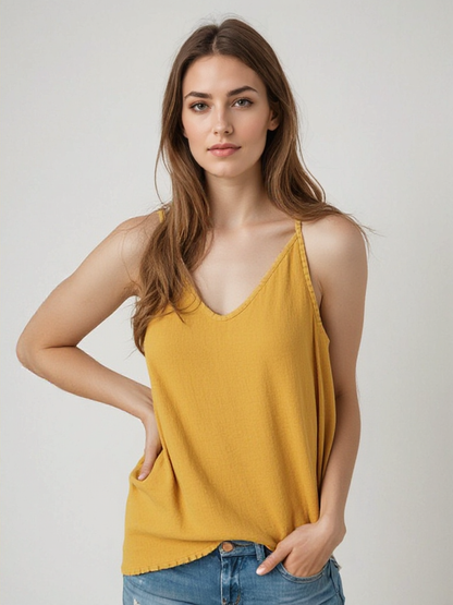 Eva – Coastal Breeze Linen Top