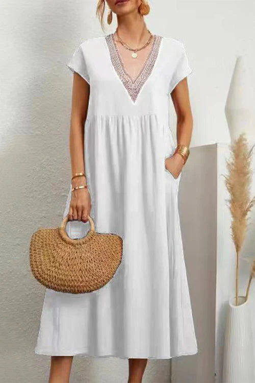 Zara – Comfort Fit V-Hals Jurk