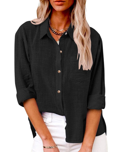 Ella - Nonchalante Blouse met Zakken