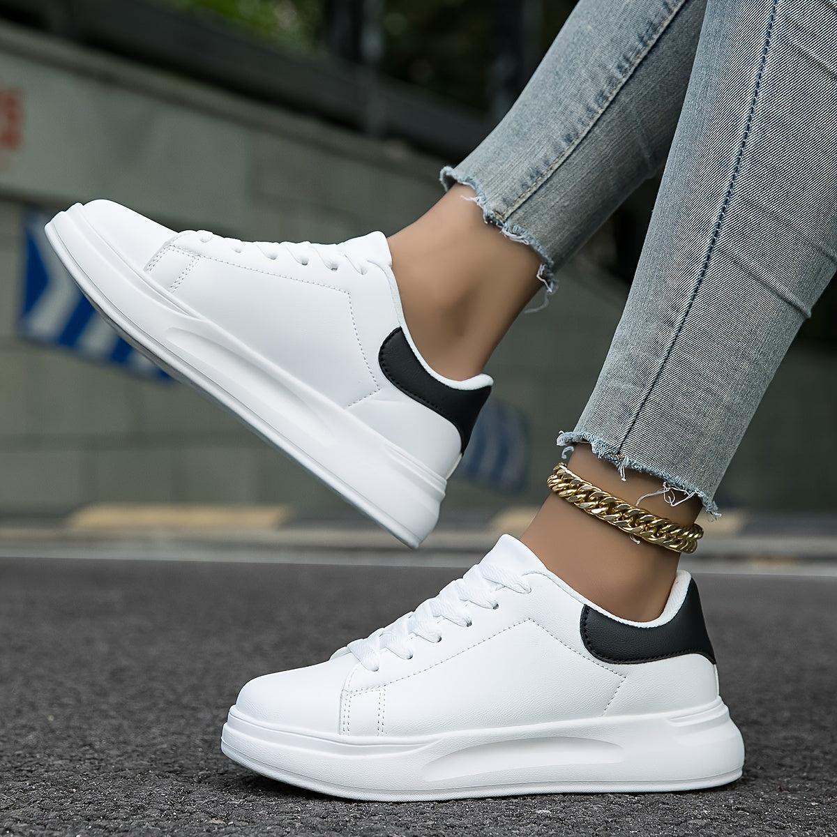 LumaStep – Witte leren damessneakers, licht & stijlvol