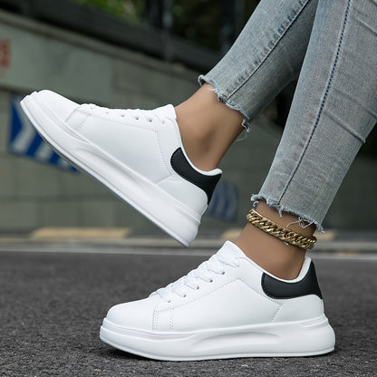 LumaStep – Witte leren damessneakers, licht & stijlvol