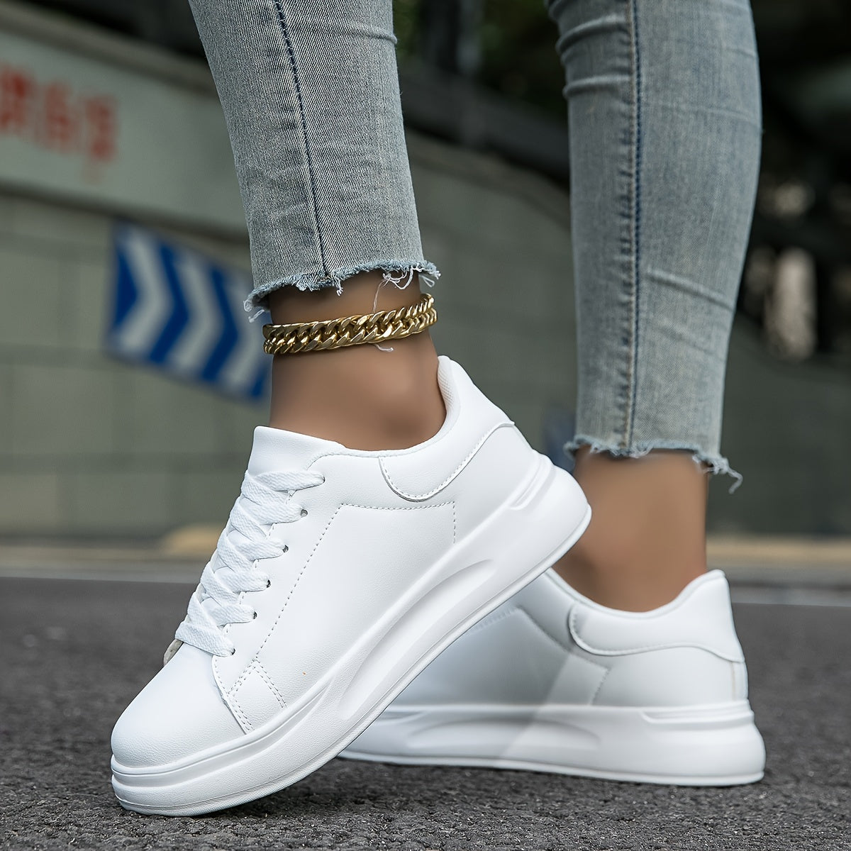 LumaStep – Witte leren damessneakers, licht & stijlvol