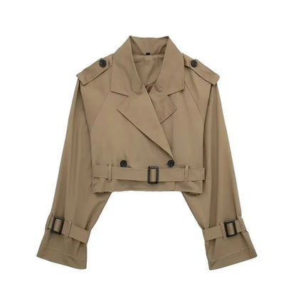 Urban Chic Korte Trenchcoat – Jouw Onmisbare Stijlpartner voor het Nieuwe Seizoen