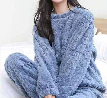 Fleece Luxe Pyjama Set – Zachte en Warme Dames Loungewear