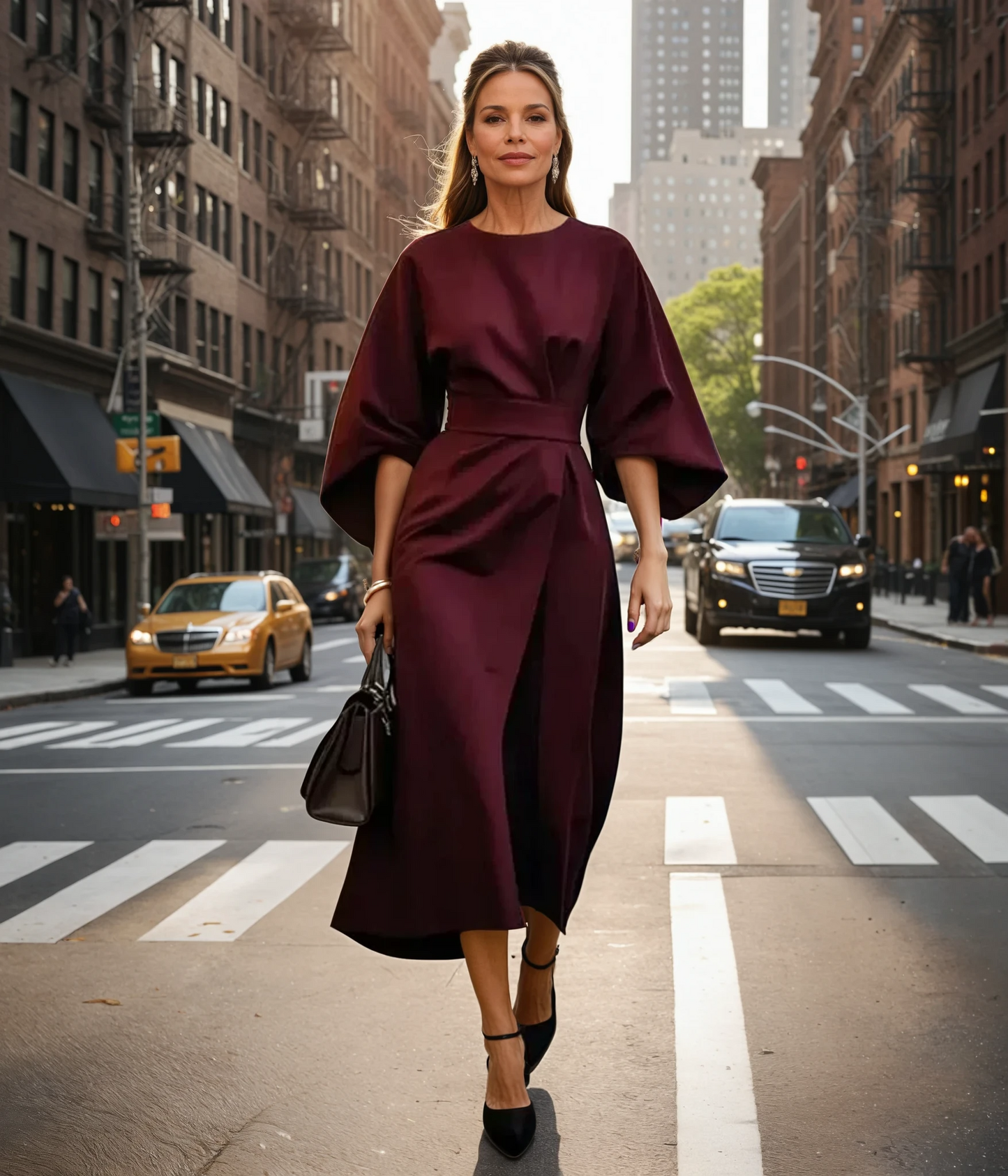 Elanora – Zwierige jurk met zachte stof en elegante details