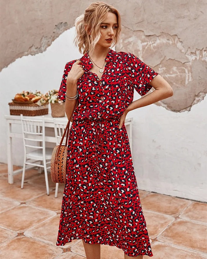 Aurine – Tijdloos Elegante Midi-jurk van Modara