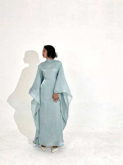 Serena Elegance Maxi Jurk – Luxe Vleermuisstijl voor Elke Speciale Gelegenheid
