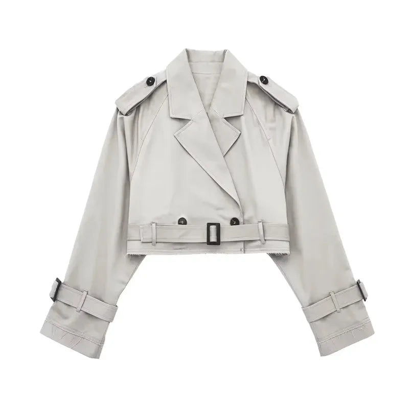 Urban Chic Korte Trenchcoat – Jouw Onmisbare Stijlpartner voor het Nieuwe Seizoen
