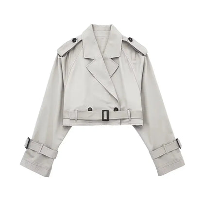 Urban Chic Korte Trenchcoat – Jouw Onmisbare Stijlpartner voor het Nieuwe Seizoen