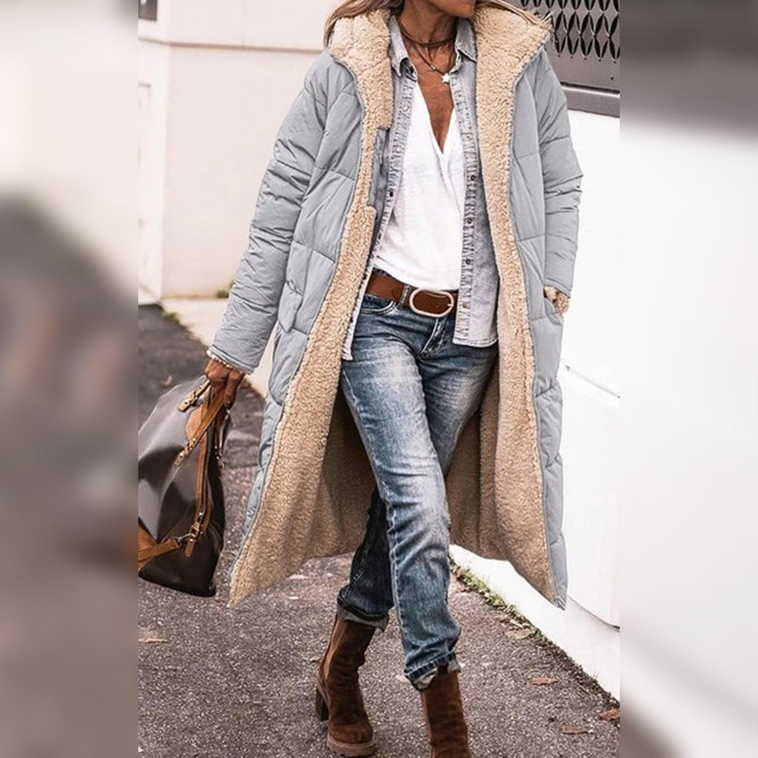 Elin – Warme lange damesjas voor de winter