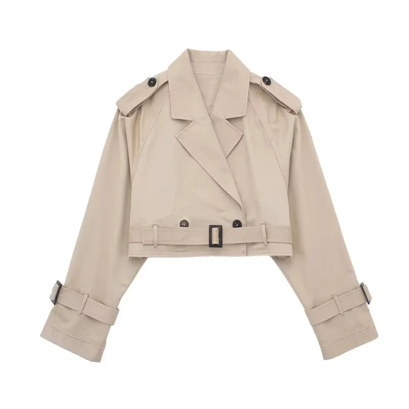 Urban Chic Korte Trenchcoat – Jouw Onmisbare Stijlpartner voor het Nieuwe Seizoen