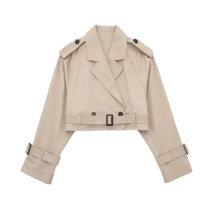 Urban Chic Korte Trenchcoat – Jouw Onmisbare Stijlpartner voor het Nieuwe Seizoen
