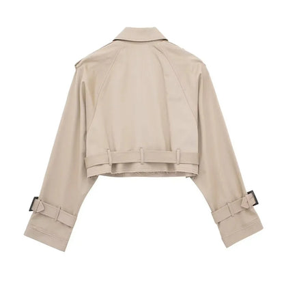 Urban Chic Korte Trenchcoat – Jouw Onmisbare Stijlpartner voor het Nieuwe Seizoen
