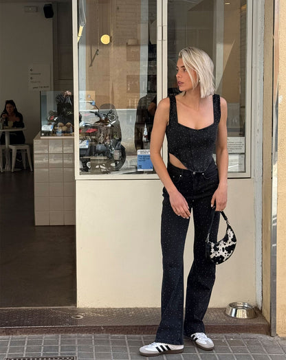 Celina Stud Denim – Subtiel Stoer, Altijd Stijlvol