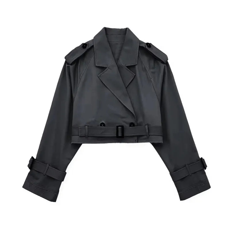 Urban Chic Korte Trenchcoat – Jouw Onmisbare Stijlpartner voor het Nieuwe Seizoen