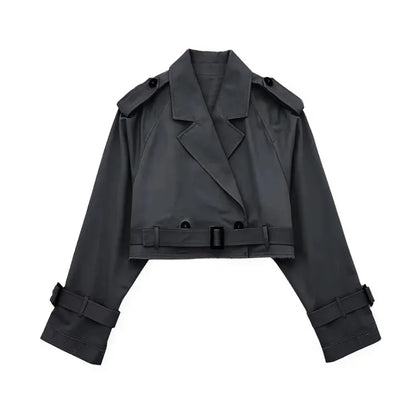 Urban Chic Korte Trenchcoat – Jouw Onmisbare Stijlpartner voor het Nieuwe Seizoen