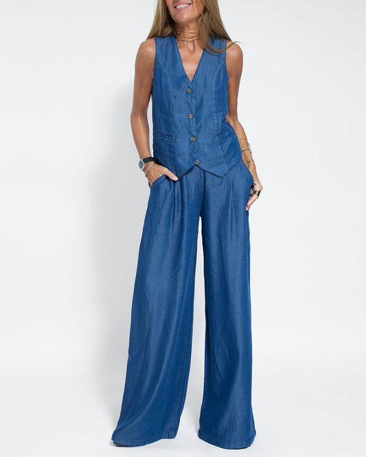 Elise – 2-Delige Linnen Outfit