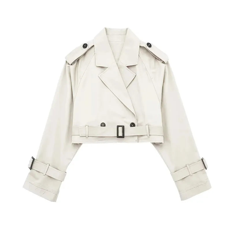 Urban Chic Korte Trenchcoat – Jouw Onmisbare Stijlpartner voor het Nieuwe Seizoen