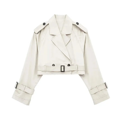 Urban Chic Korte Trenchcoat – Jouw Onmisbare Stijlpartner voor het Nieuwe Seizoen