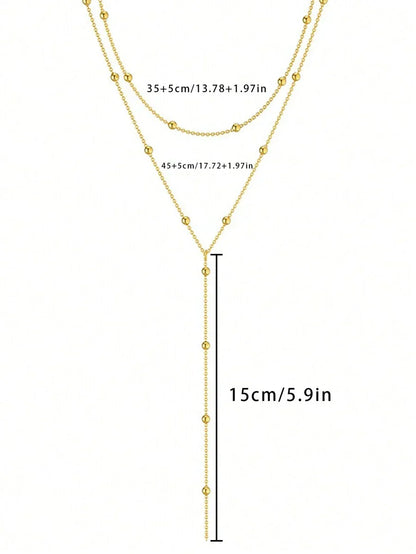 AuroraY – Fijne Y-Halsketting met Gouden Glans