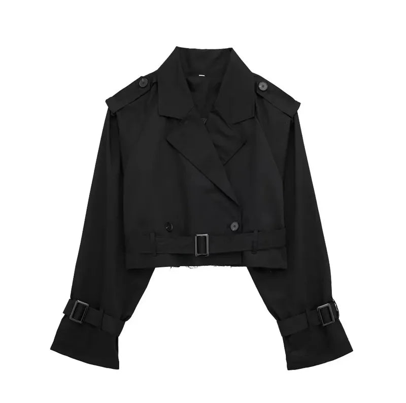 Urban Chic Korte Trenchcoat – Jouw Onmisbare Stijlpartner voor het Nieuwe Seizoen
