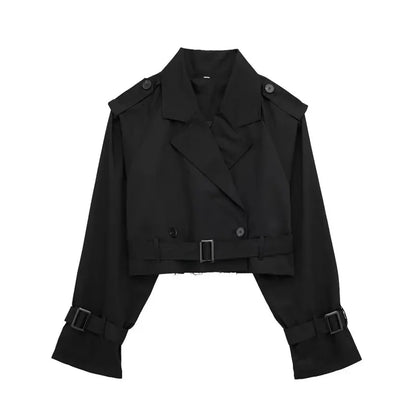 Urban Chic Korte Trenchcoat – Jouw Onmisbare Stijlpartner voor het Nieuwe Seizoen
