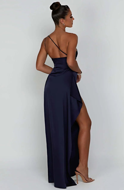 Velanora Luxe Satijnen One-Shoulder Avondjurk