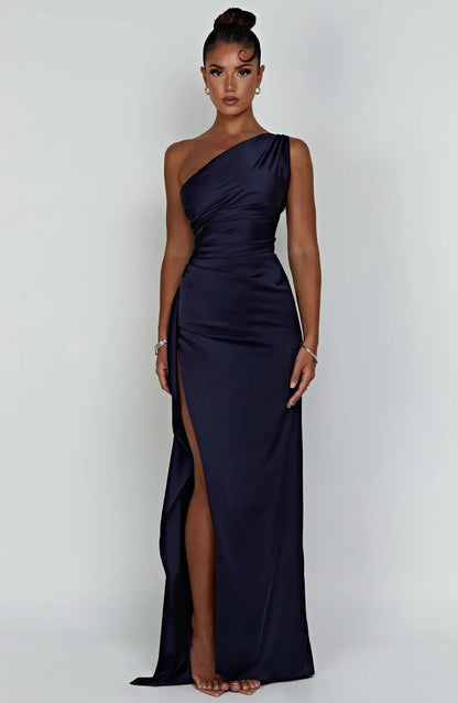 Velanora Luxe Satijnen One-Shoulder Avondjurk